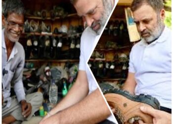 Rahul Gandhi became a cobbler, learned shoe making and stitched slippers