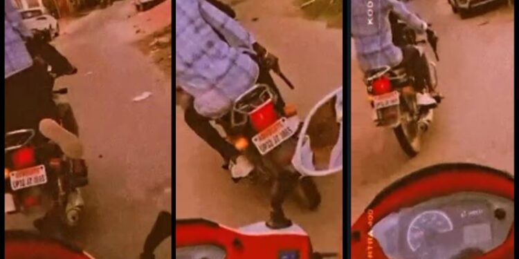 Waving a weapon on bike went viral, now police will settle accounts