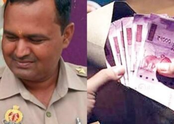 रिश्वत की नोटों के बिस्तर से चिपका था इंस्पेक्टर, एसपी ने मारी दबिश तो थाने की दीवार से छलांग लगा भागा