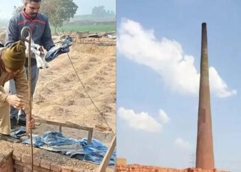 ईंट भट्ठे की धधकती आग में कूदकर मजदूर ने की आत्महत्या ,पलक झपकते ही हो गया राख