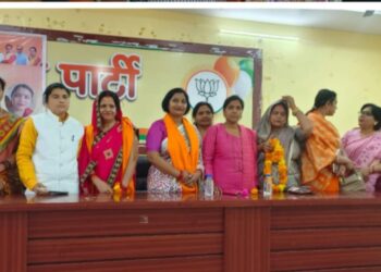 प्रतापगढ़ भाजपा कार्यालय में किया गया महिलाओं को सम्मानित