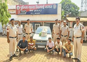 ओडिशा से खपाने लाए थे गांजा, कार सहित पांच तस्कर गिरफ्तार