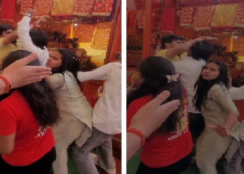 चंद्रिका देवी मंदिर में प्रसाद लेने से इंकार करने पर श्रद्धालुओं को दुकानदारों ने पीटा, युवती से की अभद्रता