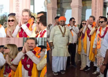 प्रसिद्द उद्योगपति एरोल मस्क पहुंचे अयोध्या, परिवार संग किये रामलला के दर्शन  