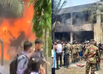 ढाका में बड़ा विमान हादसा: बांग्लादेश एयरफोर्स का ट्रेनिंग जेट स्कूल परिसर में गिरा, एक की मौत, कई घायल