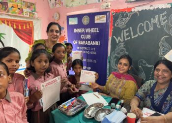 इनर व्हील क्लब ने स्कूल में लगाया स्वास्थ्य शिविर, बच्चों को बांटी डेंटल किट व स्नैक्स