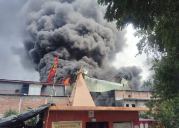 प्लास्टिक फैक्ट्री में भीषण आग, लाखों का नुकसान; बड़ा हादसा टला