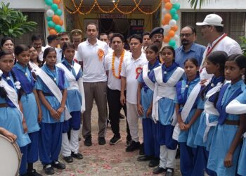 110 किमी की साइकिल यात्रा बनी प्रेरणा, पौधरोपण और संवाद से गूंजे कस्तूरबा विद्यालय