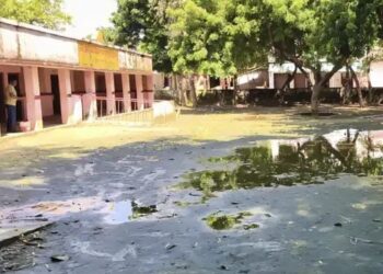 शाहमोहद्दीनपुर प्राथमिक विद्यालय जलमग्न, पढ़ाई बाधित