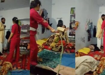 महिला द्वारा कथित मौलाना की पिटाई का वीडियो वायरल