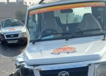 गौरीगंज में पुलिस जीप और बाइक की आमने-सामने टक्कर, एक की मौत