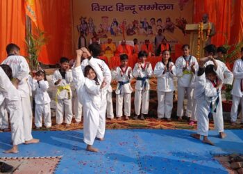 सामाजिक समरसता के साथ दिखा ताईक्वानडो खिलाड़ियों का जलवा