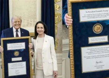 वेनेजुएला की विपक्षी नेता मारिया कोरीना माचाडो ने ट्रंप को सौंपा नोबेल शांति पुरस्कार