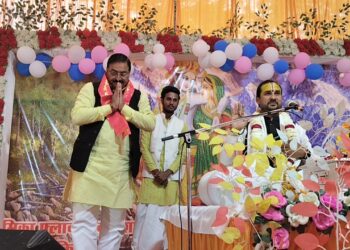 कृष्ण-रुक्मिणी विवाह की झांकी देख भावविभोर हुए श्रद्धालु