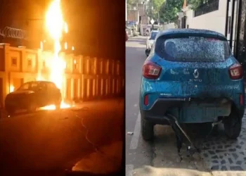 लखनऊ में बड़ा हादसा: बिजली के खंभों में आग से मचा हड़कंप, घंटों बिजली गुल, वाहन और केबल जले