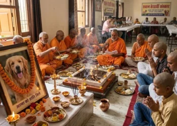 आगरा मे डॉगी की मौत के बाद पूरे परिवार ने कराया मुंडन, 13 ब्राह्मणों को खिलाया भोज