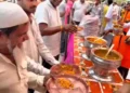भंडारे में मुस्लिम बुजुर्ग से ‘जय श्रीराम’ के नारे लगवाने का वीडियो वायरल, सोशल मीडिया पर छिड़ी बहस